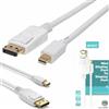 BWOO Cavo Convertitore da Mini Display Port a Display Port Connessione 20 Pin HM-003