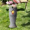 Vaso per fiori da cimitero con palo in resina, regalo commemorativo per la