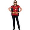 Rubie's Rubies Set di t-shirt ufficiale DC Comic Robin, kit per costume istantaneo per adulti, maglietta, mantello e mascherina, taglia M per Halloween