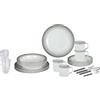 BRUNNER 0830154N.C5S Set Piatti, Bicchieri, Posate e Tazze Infrangibili in Melamina 36 Pz, all Inclusive Astralys