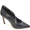 Vicenza 885010 decollete pelle nero doppio cinturino tacco T 10cm