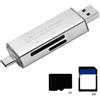 COOSY Lettore Schede SD TF Micro Usb USB Type-C Card Reader Plug & Play per Smartphone