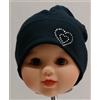 Made in Italy BERRETTA CUFFIA BAMBINA NEONATA BLU COTONE MADE IN ITALY MISURA 48/50