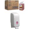 Kleenex 6387 Detergente per Mani in Schiuma Joy Luxury, 6 Cassette, 1 Litro, Rosso e Dispenser