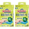 Spontex Guanti Monouso Resistente 40, Guanti in Nitrile Ipoallergenici, 40 Pezzi, Taglia M/L (Confezione da 2)