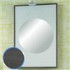 Idralite SPECCHIERA 60x90 CM ROVERE GRIGIO MOBILE DA BAGNO ARREDO MODERNO DESIGN SPECCHIO
