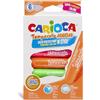 Carioca TEMPERELLO NEON | 42675 - Tempere Solide in Stick, Colori Assortiti Brillanti e Coprenti, 6 pezzi