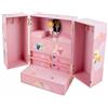 Trousselier - Carillon Bambina Principessa - Grande Carillon Portagioie Bambina Ragazza - Idea Regalo per Ragazza - Musica Minuetto di Mozart - Colore Rosa