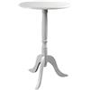 . TAVOLO TAVOLINO 50*45 cm LEGNO TONDO BIANCO SALOTTO MODERNO CLASSICO SHABBY CHIC