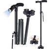 SariStore Bastone da passeggio Magic Cane pieghevole luce LED base basculante antiscivolo