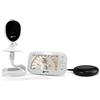 Geemarc Amplicall Sentinel Baby Monitor con display a colori e radio bidirezionale, sensore di suono, movimento e temperatura, allarme potente 95dB e cuscino vibrante - versione FR