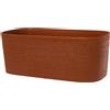 Tera VASO Fioriera KOS ovale PLASTICA RICILATA 80 cm VARI COLORI per interno esterno
