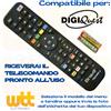 BRAVO TELECOMANDO UNIVERSALE per TV, DECODER SAT e DIGITALE DIGIQUEST SCEGLI MODELLO