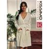 KISSIMO Biancaluna VESTAGLIA Donna "KISSIMO Biancaluna" con Cintura - 100%CALDO COTONE-INTERLOCK