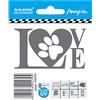 Avisa Pegatina AutoTattoo Love Zampa - 7,7x4,4cm