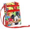 Disney Topolino Delicious-Borsa a Tracolla Action Mini Verticale, Rosso, 14.5 x 17 cm