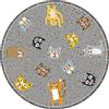 VILBER Kids - Tappeto in vinile per bambini, colore: 55, diametro: 65 cm, 2 colori e 5 misure