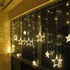 CATENA LUMINOSA STELLA LUCE BIANCO CALDO STELLE LUCI LED NATALE FESTE ADDOBBI