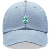 Cap Base Snowy Tree Berretto Baseball Vintage Lavato Unisex Regalo Natale