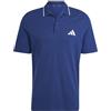 adidas Uomo Essentials Small Logo Pique Polo Shirt, Dark Blue/White, S