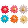 dekora - Fiori commestibili per torte Ø 4.5cm, Decorazioni Margherite di cialda in 6 colori - fiori per torte commestibili, Senza glutine, senza lattosio e adatte ai Vegani - 100 pezzi