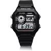 Casio Orologio digitale da uomo Casio AE-1200WH-1A - World Time, 10 anni di durata ...