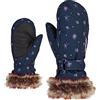 Ziener - Guanti da Sci da Ragazza, Caldi, Traspiranti, Bambina, Guanti da Sci/Sport Invernali, Caldi, Traspiranti., 801939, Stampa con Cristalli di Neve, Set da 3