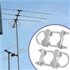 2x Morsetti per palo antenna doppia robusti per montaggio su tubo di