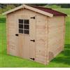 BricoShop24 Casetta 2x2 in Legno 28 mm da Giardino Esterno per Attrezzi Blockhouse Rimessa