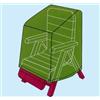 FRASCHETTI TELI COVER COPERTURA PER POLTRONE CON BRACCIOLI CM.89x76xH107 ARREDO GIARDINO