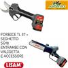 LISAM Kit per potatura a batteria Lisam forbice TL 37 + seghetto SG 18 con valigette