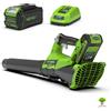 GREENWORKS G40AB SOFFIATORE ASSIALE A BATTERIA 40V COMPLETA DI STARTER KIT 4AH