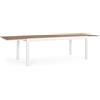 bizzotto Tavolo Allungabile Esterno In Alluminio 95x200-300 Doghe Di Legno Elias Bianco