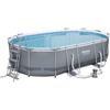 Bestway Piscina fuori terra ovale 488x305x107 con pompa scaletta e telo Bestway 56448