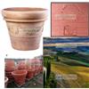 FratelliVagnoni Vaso in terracotta toscana lavorato terra siena timbrato fatto a mano giardino