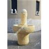 MONDO ARTISTICA FONTANA A COLONNA DA GIARDINO PER ESTERNO EFFETTO ROCCIA CON VASCA IN CEMENTO