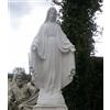 STATUA MADONNA IMMACOLATA IN CEMENTO BIANCO E POLVERE DI MARMO PIETRA 130 CM