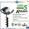 Ribimex Trivella a Scoppio 2 Tempi 52cc Con Punta in Acciaio Ø15 Cm x H80 Cm Ribimex