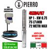 PIERRO POMPA SOMMERSA IN ACCIAIO INOX PER POZZI TERMALI E CALDA CON MOTORE TESLA V230