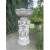 mondo artistica ZAMPILLO PUTTINO VASO FIORIERA DA GIARDINO IN CEMENTO BIANCO E POLVERE DI MARMO