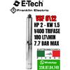 E-TECH FRANKLIN POMPA SOMMERSA E-TECH ELETTROPOMPA PER POZZI VSF6\12 VS6\13 HP2 180LT/MIN 7.7BAR