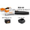 STIHL Soffiatore a batteria STIHL BGA60 36V potente getto dell'aria 69 m/s - 780 mc/h