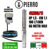 PIERRO POMPA SOMMERSA IN ACCIAIO INOX PER POZZI TERMALI E CALDA CON MOTORE TESLA V230