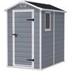 Keter Casetta Da Giardino In Resina 130x192x198H Cm Manor 4x6 Grigio Keter