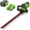 GreenWorks TAGLIASIEPI A BATTERIA 40V GREENWORKS G40HT61 CORPO MACCHINA O KIT BATTERIA 2Ah