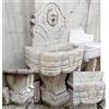 FratelliVagnoni Fontana a Parete in travertino Marmo scolpito lavandino giardino pietra grande