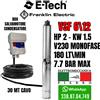 E-TECH FRANKLIN POMPA SOMMERSA E-TECH ELETTROPOMPA PER POZZI VSF6\12 VS6\13 HP2 180LT/MIN 7.7BAR