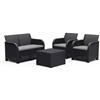 keter Salotto Da Esterno In Resina Con Tavolino Contenitore Rosalie Keter Graphite