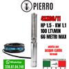PIERRO POMPA SOMMERSA IN ACCIAIO INOX PER POZZI TERMALI E CALDA CON MOTORE TESLA V400