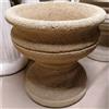 FratelliVagnoni # OUTLET # VASO A CALICE IN VERA PIETRA SCOLPITA CARPARO TUFO GIALLO GIARDINO